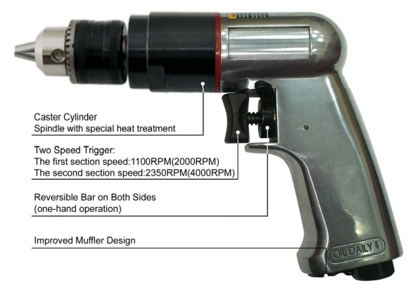 3/8" Air Reversible Drill