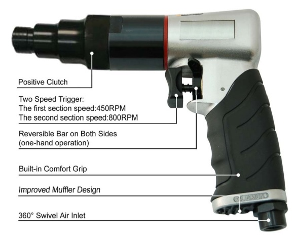 Positive Adjustable Clutch Screwdriver (800RPM)